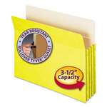 SMEAD MANUFACTURING CO. 3 1/2" Exp Colored File Pocket, Straight Tab, Letter, Yellow