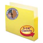 SMEAD MANUFACTURING CO. 5 1/4" Exp Colored File Pocket, Straight Tab, Letter, Yellow