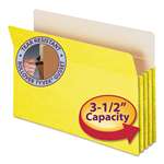 SMEAD MANUFACTURING CO. 3 1/2" Exp Colored File Pocket, Straight Tab, Legal, Yellow