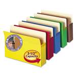 SMEAD MANUFACTURING CO. 3 1/2" Exp Colored File Pocket, Straight Tab, Legal, Asst, 5/Pack