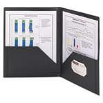 SMEAD MANUFACTURING CO. Frame View Poly Two-Pocket Folder, 11 x 8 1/2, Clear/Black, 5/Pack