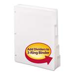 SMEAD MANUFACTURING CO. Three-Ring Binder Index Divider, 5-Tab, White