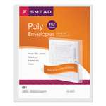 SMEAD MANUFACTURING CO. Poly String & Button Booklet Envelope, 11 5/8 x 9 3/4 x 1 1/4, Clear, 5/Pack