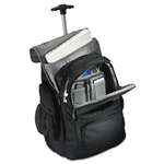 SAMSONITE CORP/LUGGAGE DIV Rolling Backpack, 14 x 8 x 21, Black/Charcoal