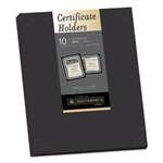 SOUTHWORTH CO. Certificate Holder, Black, 105lb Linen Stock, 12 x 9 1/2, 10/Pack