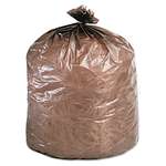 STOUT Eco-Degradable Plastic Trash Garbage Bag, 39gal, 1.1mil, 33 x 44, Brown, 40/Box