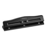 ACCO BRANDS, INC. 11-Sheet Commercial Adjustable Three-Hole Punch, 9/32" Holes, Black