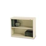 TENNSCO Metal Bookcase, Two-Shelf, 34-1/2w x 13-1/2d x 28h, Putty