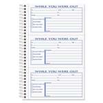 TOPS BUSINESS FORMS Spiralbound Message Book, 2 5/6 x 5, Carbonless Duplicate, 300 Sets/Book