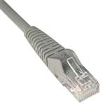 TRIPPLITE CAT6 Snagless Molded Patch Cable, 7 ft, Gray