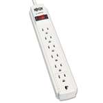 TRIPPLITE TLP604 Surge Suppressor, 6 Outlets, 4 ft Cord, 790 Joules, Light Gray