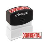 UNIVERSAL OFFICE PRODUCTS Message Stamp, CONFIDENTIAL, Pre-Inked One-Color, Red
