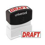 UNIVERSAL OFFICE PRODUCTS Message Stamp, DRAFT, Pre-Inked One-Color, Red