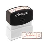 UNIVERSAL OFFICE PRODUCTS Message Stamp, PAID, Pre-Inked One-Color, Red