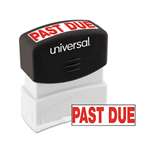 UNIVERSAL OFFICE PRODUCTS Message Stamp, PAST DUE, Pre-Inked One-Color, Red