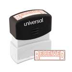 UNIVERSAL OFFICE PRODUCTS Message Stamp, RECEIVED, Pre-Inked One-Color, Red