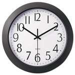 UNIVERSAL OFFICE PRODUCTS Whisper Quiet Clock, 12", Black