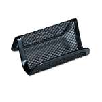 UNIVERSAL OFFICE PRODUCTS Mesh Metal Business Card Holder, 50 2 1/4 x 4 cards, Black