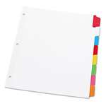 UNIVERSAL OFFICE PRODUCTS Write-On/Erasable Indexes, Eight Multicolor Tabs, Letter, White