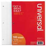 UNIVERSAL OFFICE PRODUCTS Mediumweight 16-lb. Filler Paper, 8 1/2 x 11, College Rule, White, 100 Sheets/PK