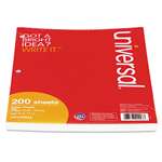 UNIVERSAL OFFICE PRODUCTS Mediumweight 16-lb. Filler Paper, 8 1/2 x 11, Wide Rule, White, 200 Sheets/PK