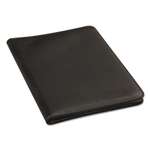 Universal 32660 Leather-Look Pad Folio, Inside Flap Pocket w/Card Holder, Black