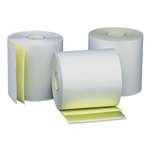 UNIVERSAL OFFICE PRODUCTS Carbonless Paper Rolls, White/Canary, 3" x 90 ft, 50/Carton
