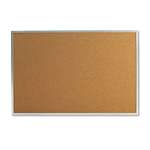 UNIVERSAL OFFICE PRODUCTS Bulletin Board, Natural Cork, 36 x 24, Satin-Finished Aluminum Frame