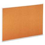 UNIVERSAL OFFICE PRODUCTS Bulletin Board, Natural Cork, 48 x 36, Satin-Finished Aluminum Frame