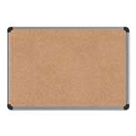 UNIVERSAL OFFICE PRODUCTS Cork Board with Aluminum Frame, 24 x 18, Natural, Silver Frame