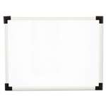 UNIVERSAL OFFICE PRODUCTS Dry Erase Board, Melamine, 24 x 18, White, Black/Gray, Aluminum/Plastic Frame
