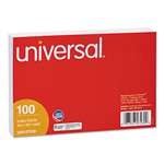 UNIVERSAL OFFICE PRODUCTS Ruled Index Cards, 4 x 6, White, 100/Pack