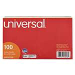 UNIVERSAL OFFICE PRODUCTS Index Cards, 5 x 8, Blue/Salmon/Green/Cherry/Canary, 100/Pack