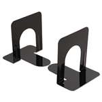 UNIVERSAL OFFICE PRODUCTS Economy Bookends, Standard, 4 3/4 x 5 1/4 x 5, Heavy Gauge Steel, Black