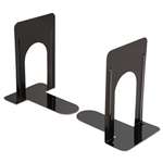 UNIVERSAL OFFICE PRODUCTS Economy Bookends, Standard, 5 7/8 x 8 1/4 x 9, Heavy Gauge Steel, Black