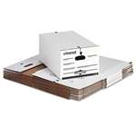 UNIVERSAL OFFICE PRODUCTS Economy Storage Box w/Tie Closure, Legal, Fiberboard, White, 12/Carton