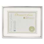 UNIVERSAL OFFICE PRODUCTS Plastic Document Frame w/Mat, 11 x 14 & 8 1/2 x 11 Inserts, Metallic Silver