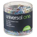UNIVERSAL OFFICE PRODUCTS Vinyl-Coated Wire Paper Clips, No. 1, Assorted Colors, 500/Pack