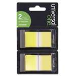 UNIVERSAL OFFICE PRODUCTS Page Flags, Yellow, 50 Flags/Dispenser, 2 Dispensers/Pack