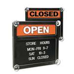 Headline Sign 3727 Double-Sided Open/Closed Sign w/Plastic Push Characters, 14 3/8 x 12 3/8