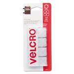 VELCRO USA, INC. Sticky-Back Hook and Loop Square Fasteners on Strips, 7/8", White, 12 Sets/Pack