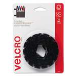 VELCRO USA, INC. Sticky-Back Hook and Loop Dot Fasteners, 5/8 Inch, Black, 75/Pack