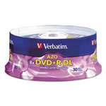 VERBATIM CORPORATION Dual-Layer DVD+R Discs, 8.5GB, 8x, Spindle, 30/PK, Silver