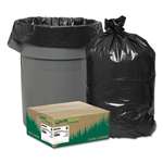 WEBSTER INDUSTRIES Recycled Can Liners, 33gal, 1.25mil, 33 x 39, Black, 100/Carton