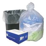 WEBSTER INDUSTRIES High Density Can Liners, 16gal, .315mil, 24 x 33, Natural, 200/Carton