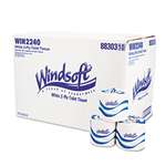 WINDSOFT Single Roll Bath Tissue, 500 Sheets/Roll, 96 Rolls/Carton