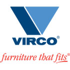 VIRCO, INC. Analogy Extra-Large Ergonomic Stack Chair, Navy/Chrome, 4/Carton